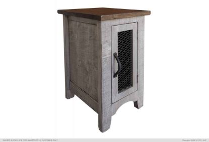 Picture of Pueblo Gray 1 Door Side Table