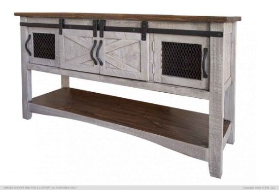 Picture of Pueblo Gray 4 Doors Sofa Table