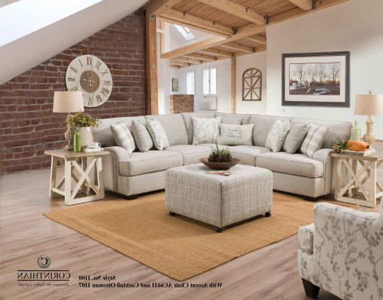 Picture of Celadon-Raffia Beige 2-Piece Sectional Right Facing