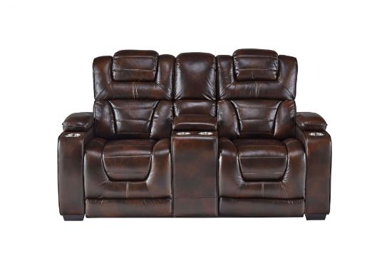 Picture of Manhattan-Brown Motion Loveseat