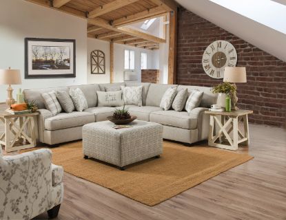 Picture of Celadon-Raffia Beige 2-Piece Sectional Left Facing